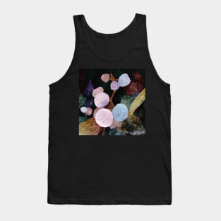 Blueberry Branch Negative Painting Watercolor Tank Top